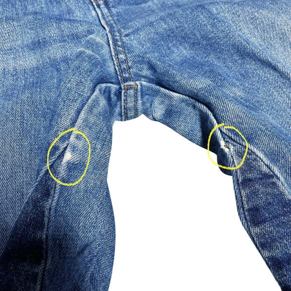 MADEWELL Wide-Leg Crop Jeans Gusset Edition in Jerry Two-Tone Wash Size 26 - Picture 9 of 10